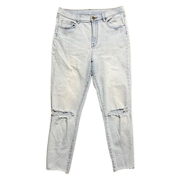 BDG Urban Outfitters Crop Twig High Rise Jeans Light Wash Size 31 Distressed - Picture 1 of 5